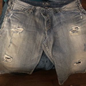 Silver Bermuda shorts